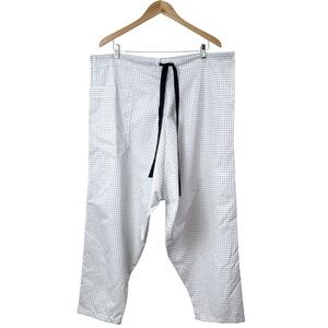 Nettle Studios RARE Easy Pant High-Rise Tie Waist Tapered Grid Pants NEW